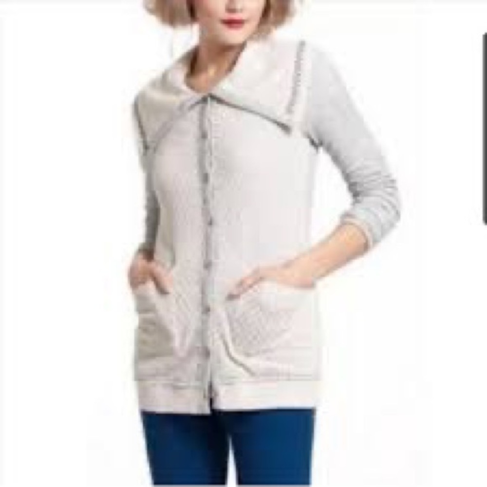 Anthropologie Saturday Sunday Sagittate Crochet Shawl Cardigan Sweater -Small
